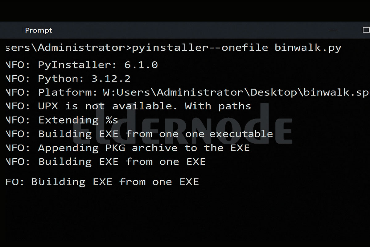 Create-Binwalk-Executable To convert the script into a standalone '.exe', enter the following command: