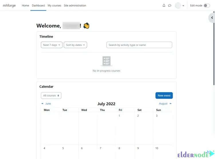 7-Moodle-dashboard Moodle dashboard