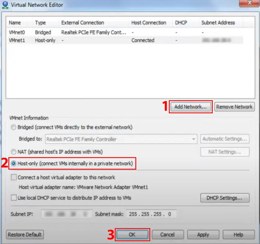 8-add-the-VMnet1-network add the VMnet1 network