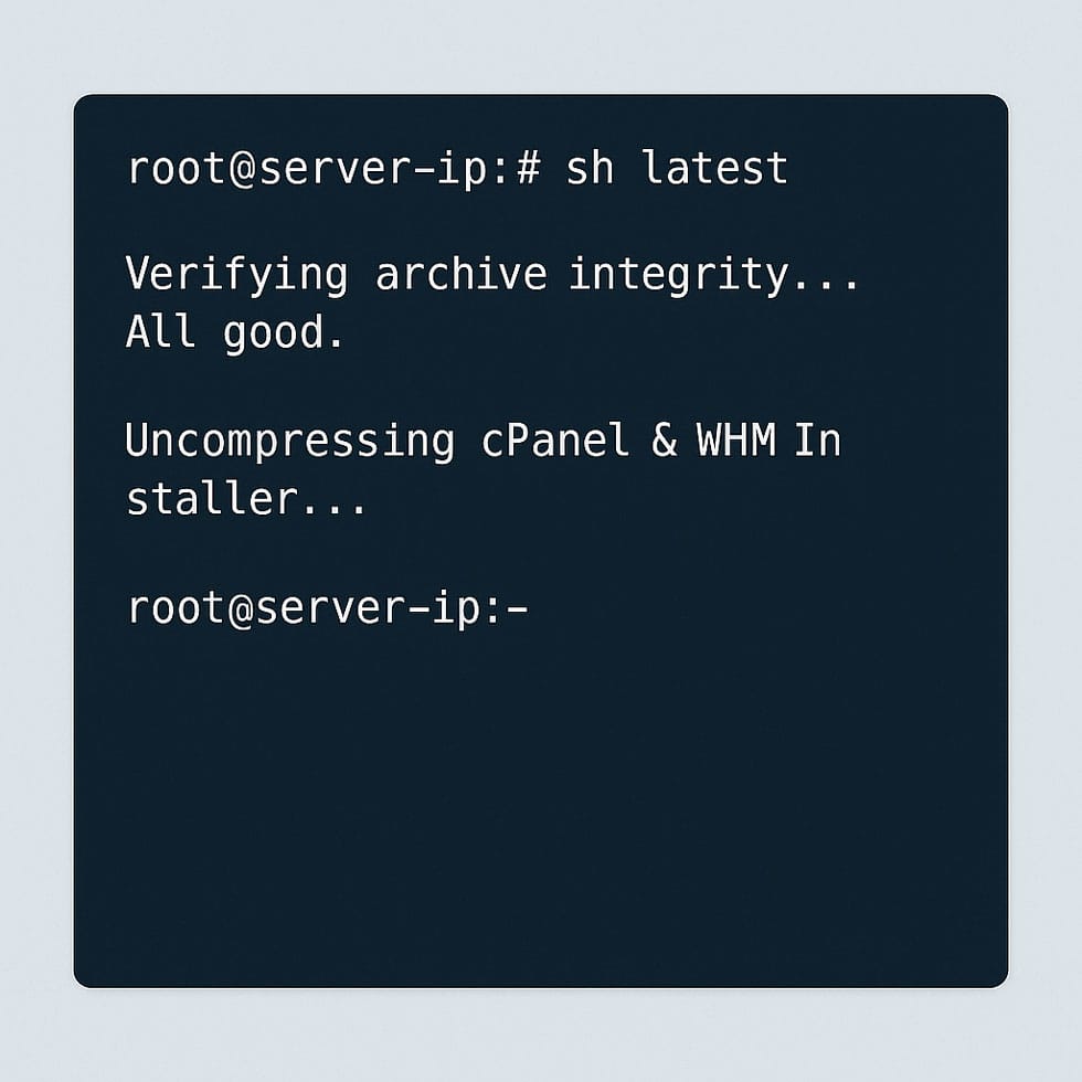 install-cpanel-turkey-vps Running cPanel installation script on a Turkey VPS via SSH