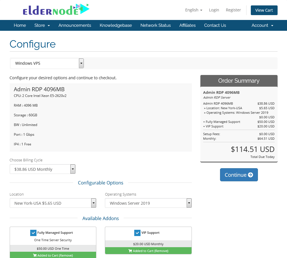 configure order vps eth eldernode
