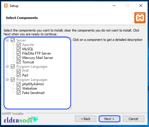 select-components-xampp select components