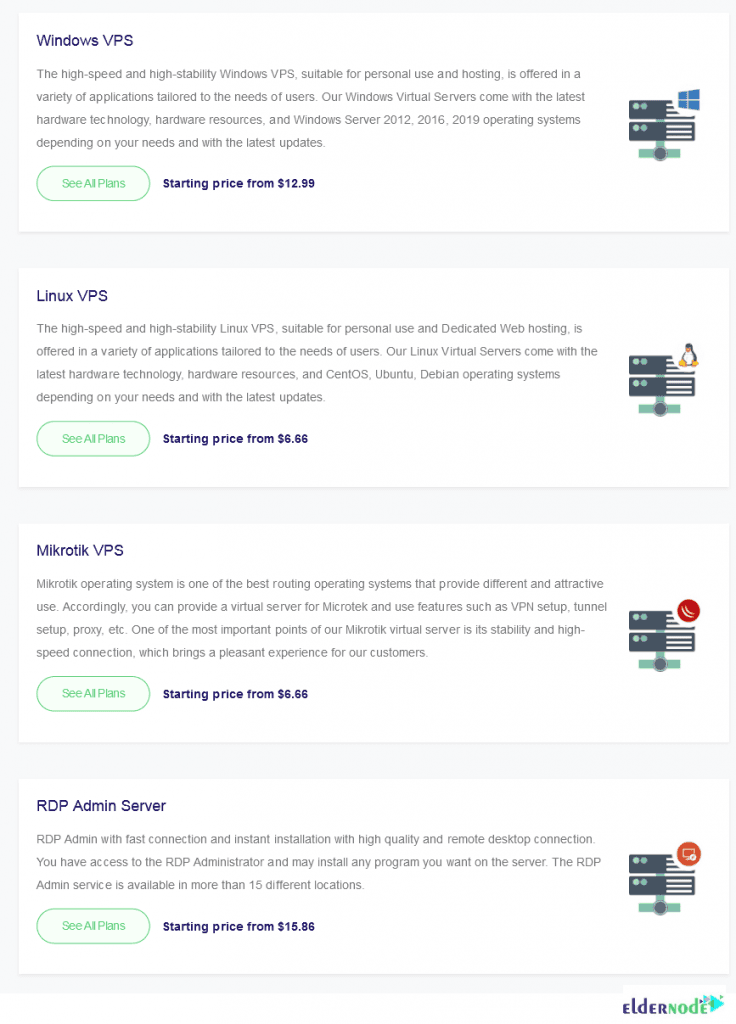 vps list on eldernode