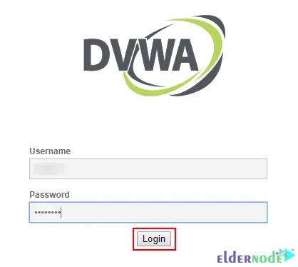 DVWA_login-eldernode DVWA login