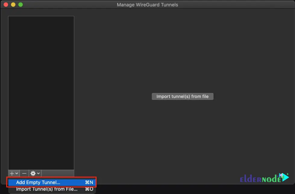 Wireguard macOS AddTunnel