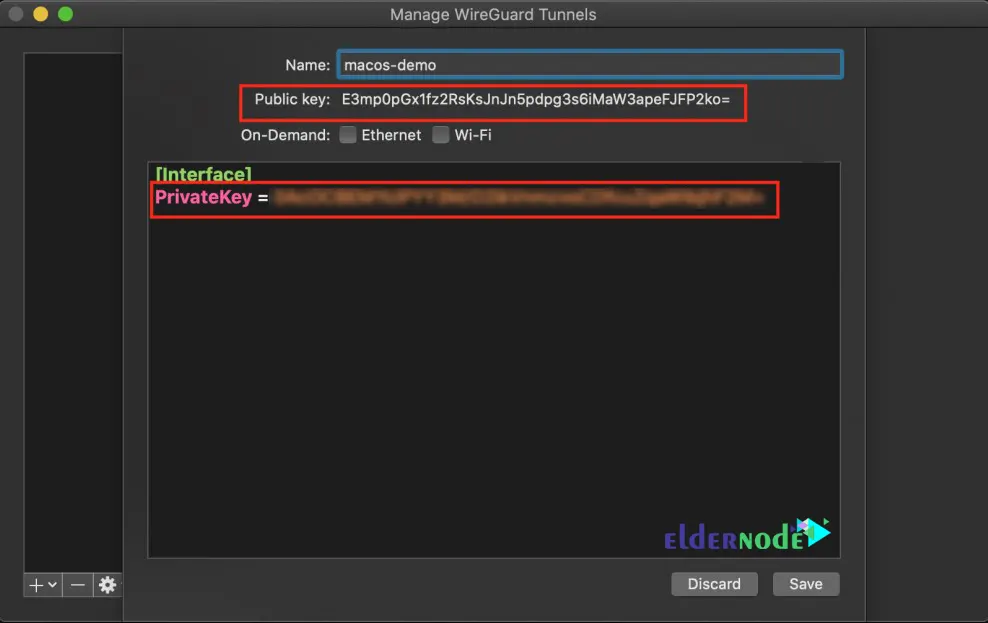 Wireguard macOS GeneratedKeys