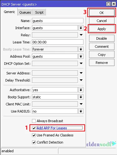 Mikrotik DHCP server