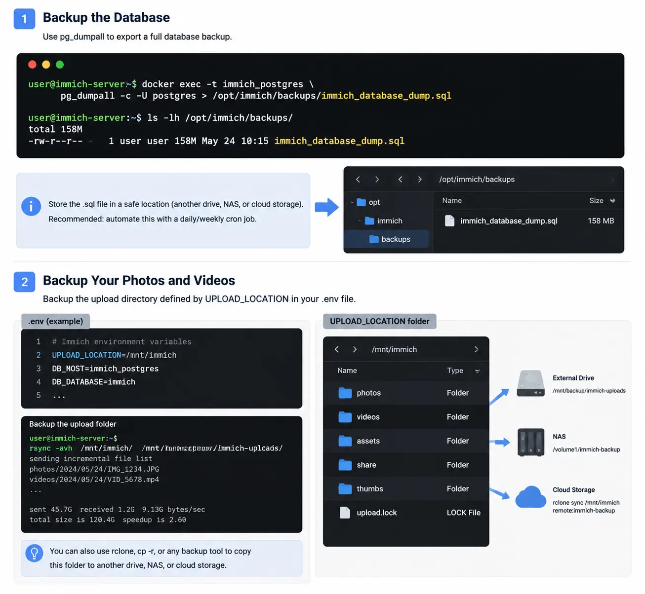 Infographic Database media backup