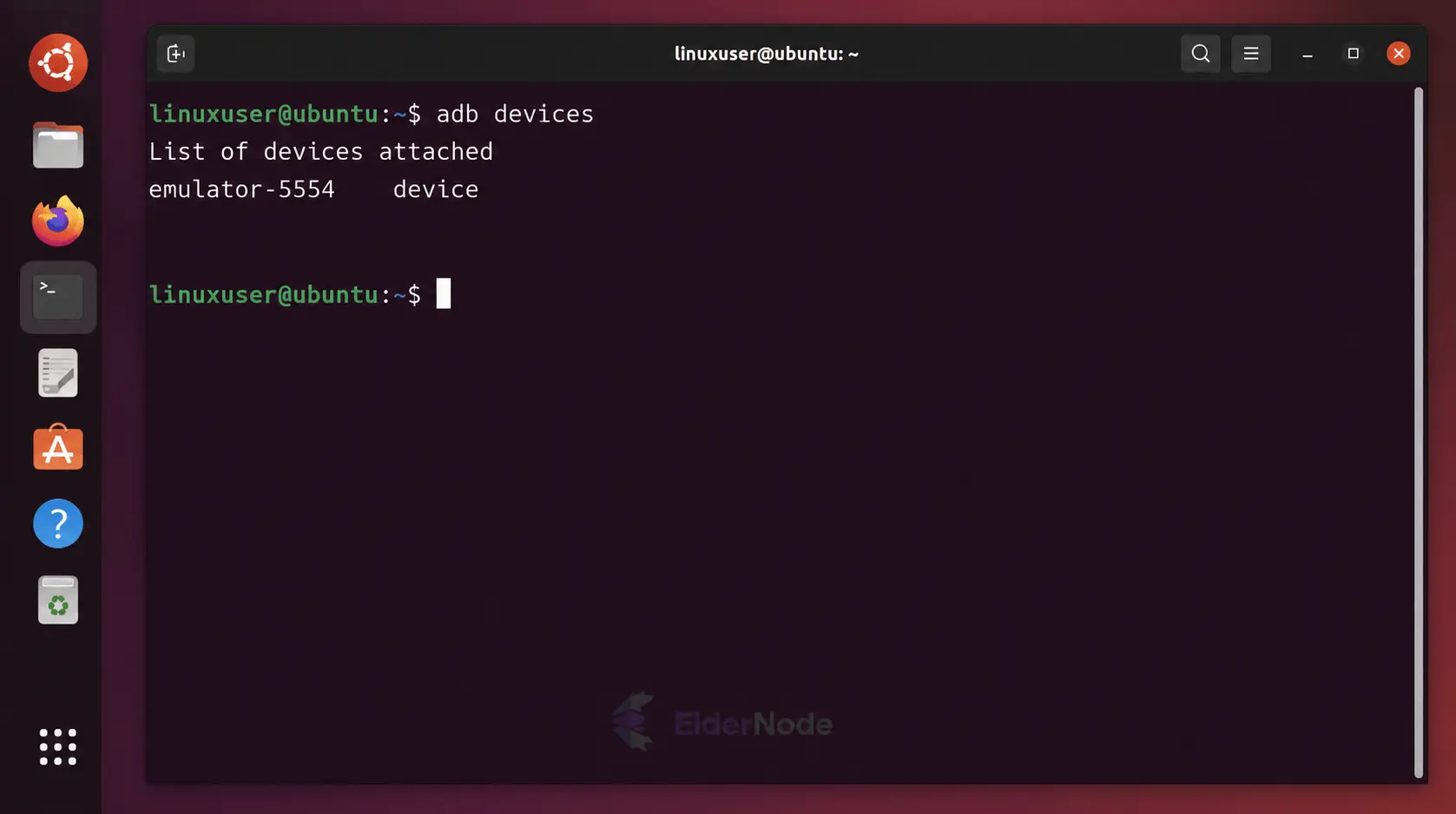 adb devices Output