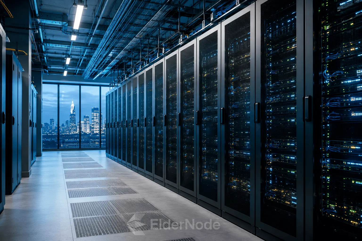 data center with city view