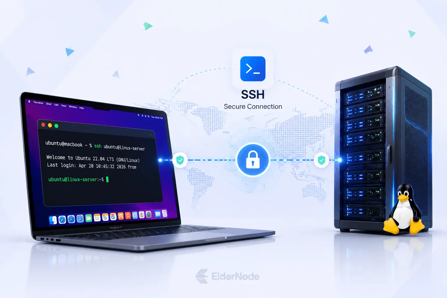 Mac terminal connecting to Linux VPS using SSH command